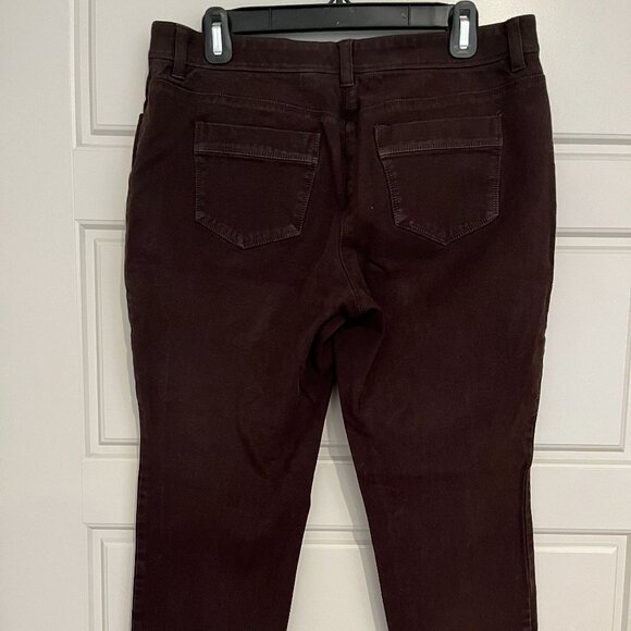 Chico's So Slimming Brown Jeans Size 2 Short Straight Leg Brown High Rise Jeans - Picture 3 of 9